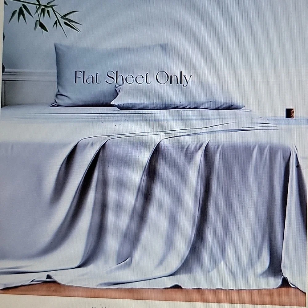 HOTEL SHEETS DIRECT Bamboo Twin Flat Sheet Gray Cooling breathable wicking NEW…